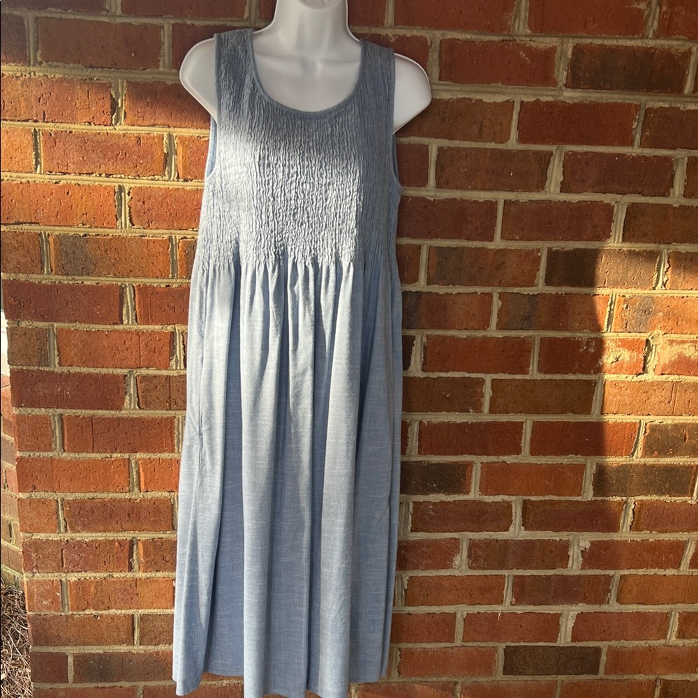 Croft & Barrow Light Blue Sleeveless Midi Dress